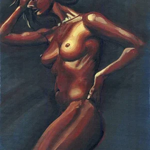 Brown Lady Original Acrylic Painting by Sean Cox