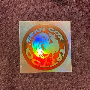 Sean Cox Tattoo Hologram Cock Sticker