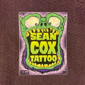 Monster Mouth Sticker by Sean Cox Tattoo