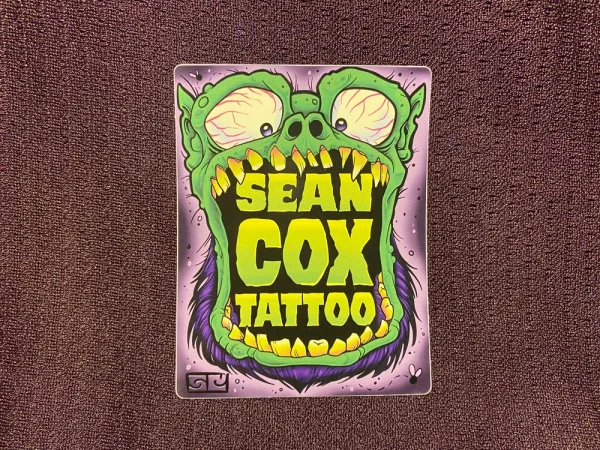 Monster Mouth Sticker by Sean Cox Tattoo