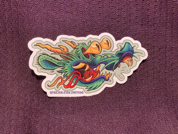 Rat Dragon Sticker by Sean Cox Tattoo