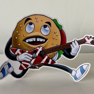 Better Off Dead burger guitarist sticker