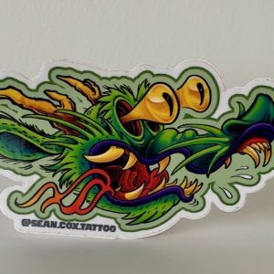 Rat-dragon monster sticker front view