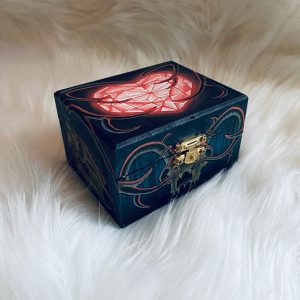 Hand painted stash box by Sean Cox Tattoo, Vancouver