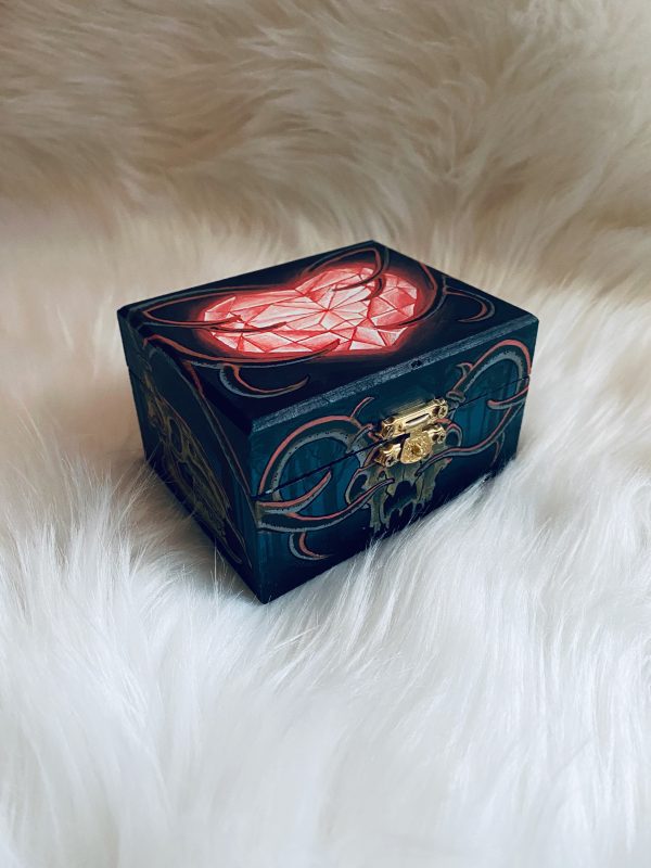 Hand painted stash box by Sean Cox Tattoo, Vancouver