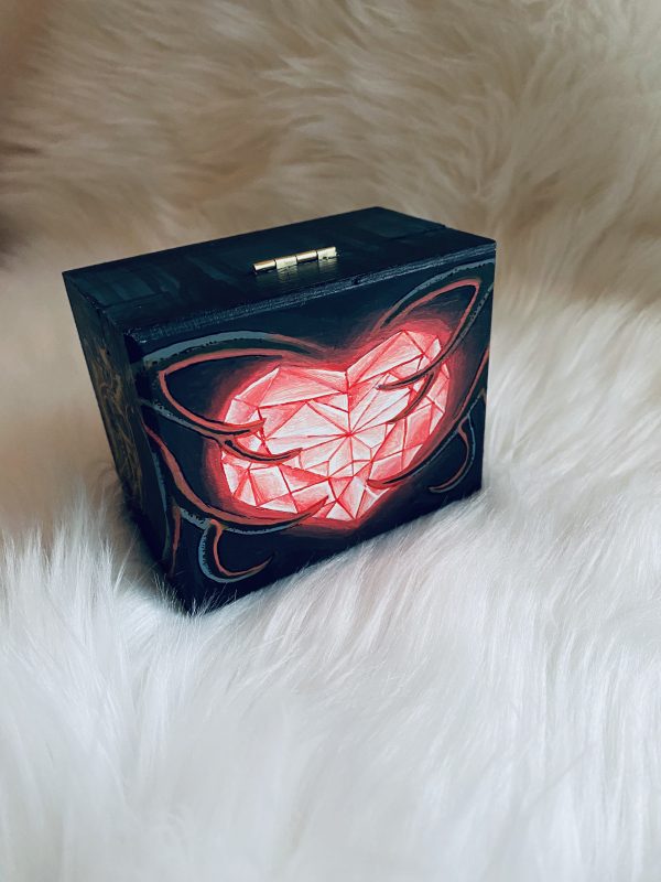 Hand painted stash box by Sean Cox Tattoo, Vancouver