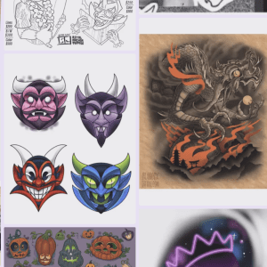 Tattoo Flash – Monsters & Mayhem