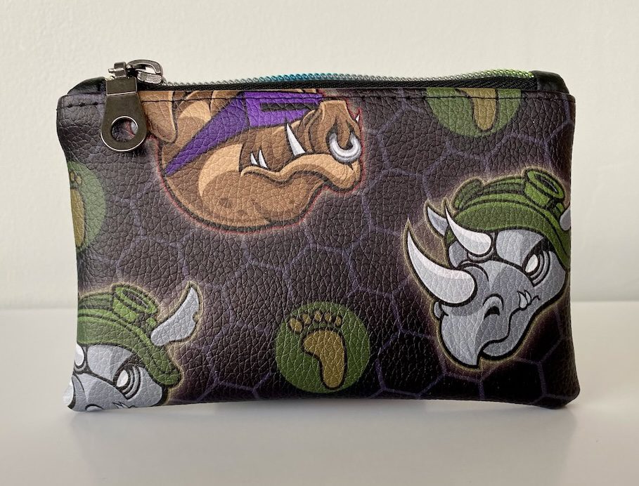 rocksteady-bepop-stash-bag-tattoo-new-westminster- Rocksteady and Bebop stash bag front view