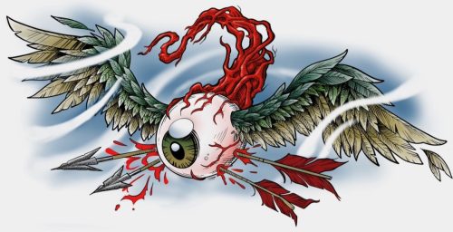 Winged Eyeball Tattoo Flash – Vancouver New School