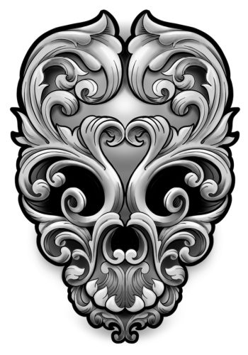 Ornamental Skull Tattoo Flash – New Westminster