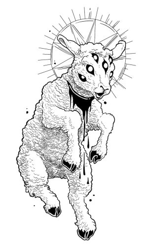 Revelation lamb- Available tattoo flash- New Westminster