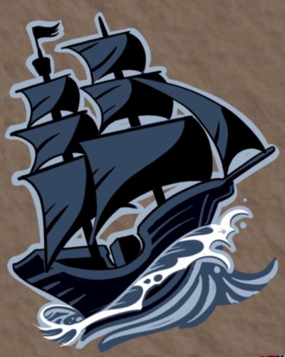 Black Sail Pirate Ship Tattoo Flash Vancouver BC