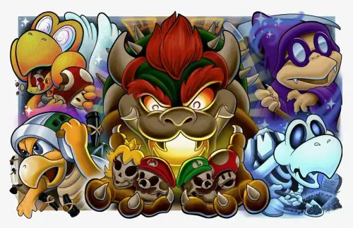 Vibrant Mario Villains Tattoo Flash Art - Vancouver Tattoo