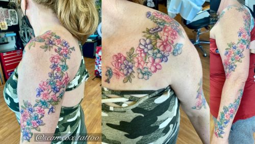 Cherry Blossom spiral chain, Sean Cox, New Westminster