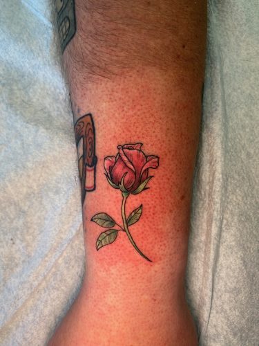 Rose Tattoo, Fine Line Colour, Sean Cox, New Westminster