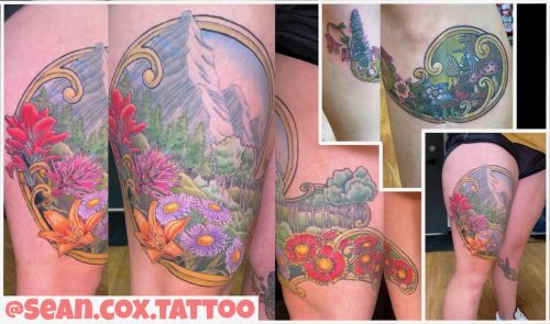 Framed Wildflower Tattoos, Sean Cox, New Westminster
