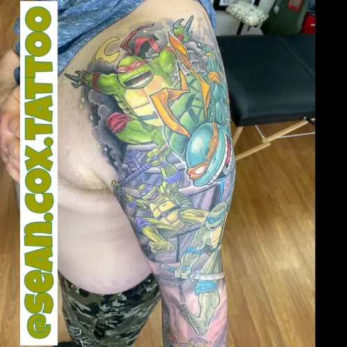 TMNT Tattoo, Color Cartoon Style, Sean Cox, New West