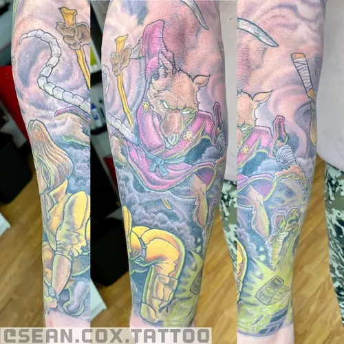 Color Ninja Turtles Tattoo by Sean Cox Tattoo, Vancouver