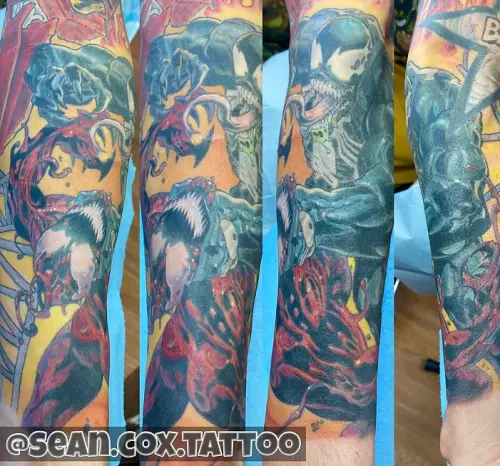 Marvel Tattoo Sleeve, Color Comic Style, Sean Cox, Vancouver