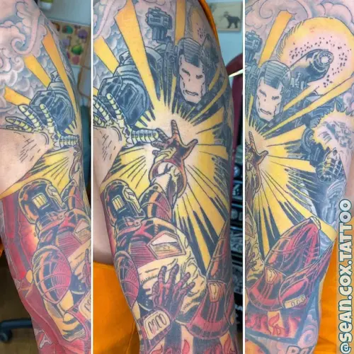 Marvel's Iron Man Sleeve, Color Comic Style, Sean Cox, New West