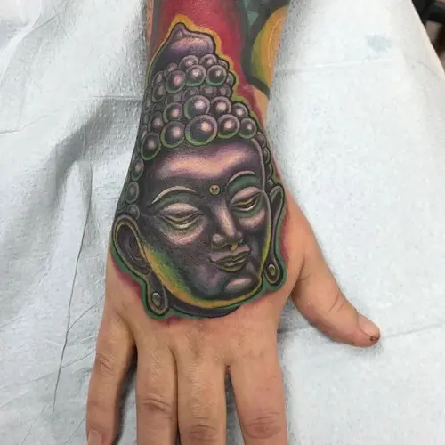 Buddha Hand Tattoo, Illustrative Color, Sean Cox, New West
