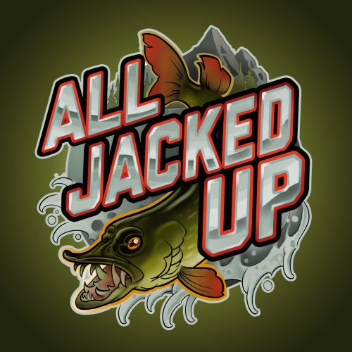 Angry pike logo for Alberta fishing team – bold branding