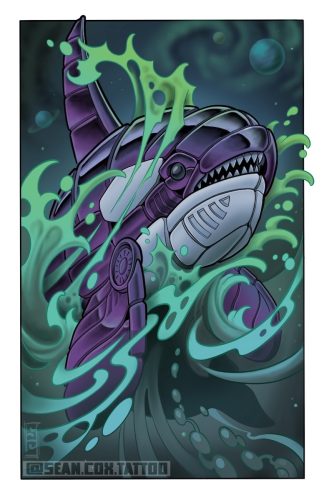 Robo Orca- Cybernetic Killer Whale Art by Sean Cox Vancouver